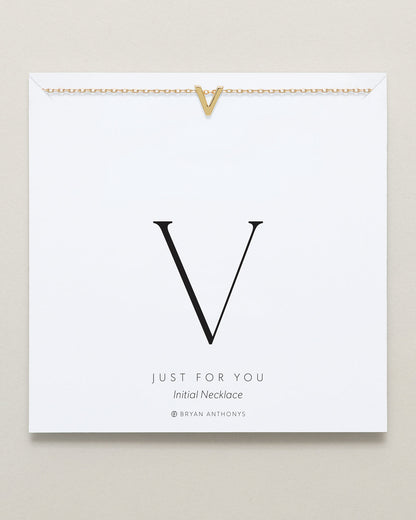 Just For You Initial Necklace — V