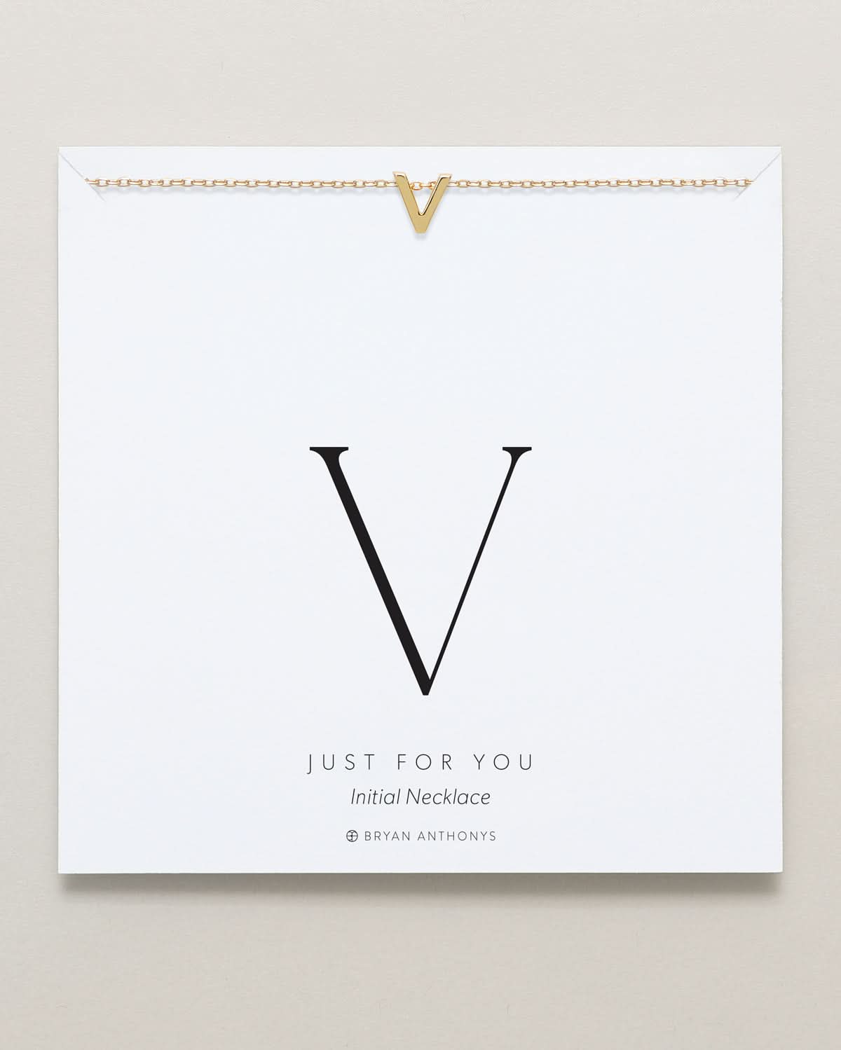 Just For You Initial Necklace — V
