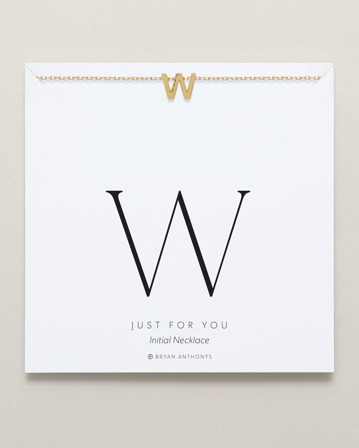 Just For You Initial Necklace — W