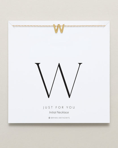 Just For You Initial Necklace — W