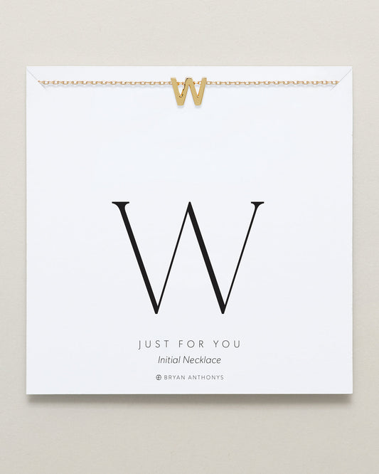 Just For You Initial Necklace — W
