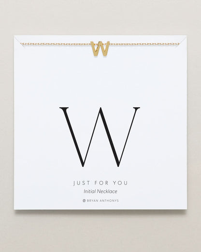 Just For You Initial Necklace — W