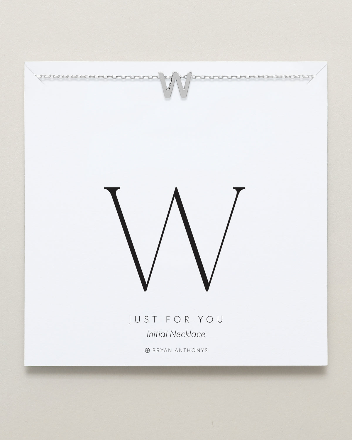Just For You Initial Necklace — W