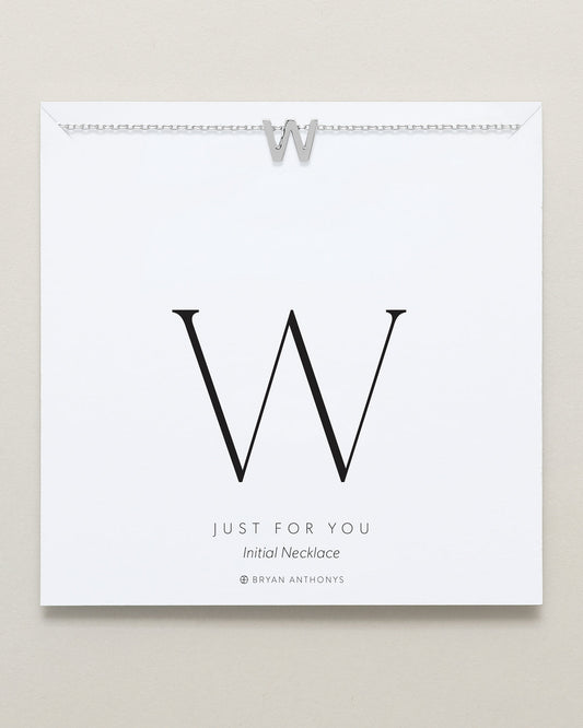 Just For You Initial Necklace — W