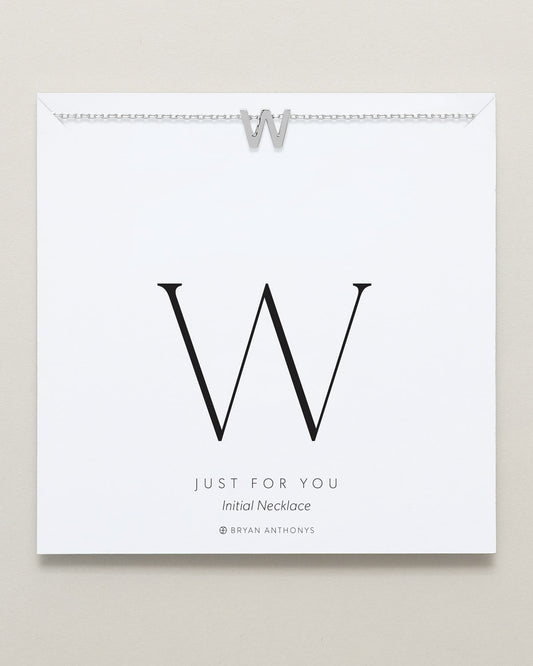 Just For You Initial Necklace — W