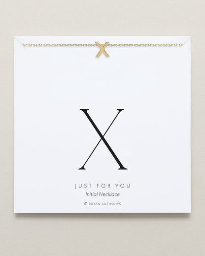 Just For You Initial Necklace — X