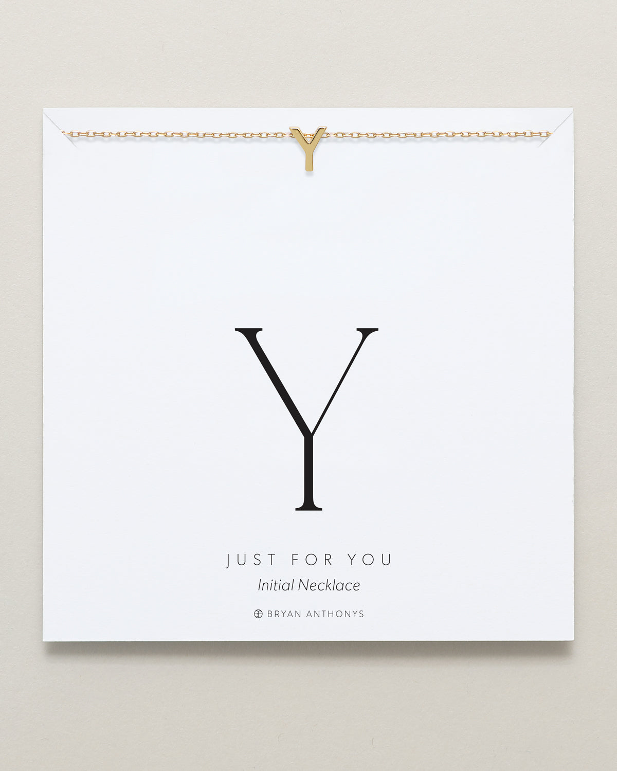 Just For You Initial Necklace — Y
