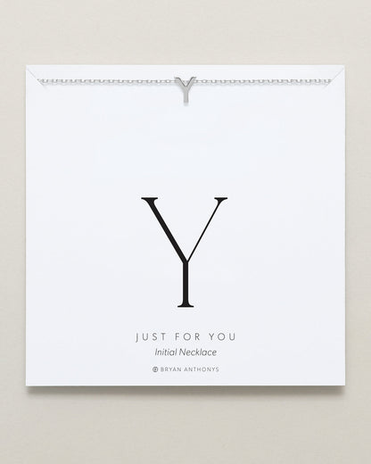 Just For You Initial Necklace — Y