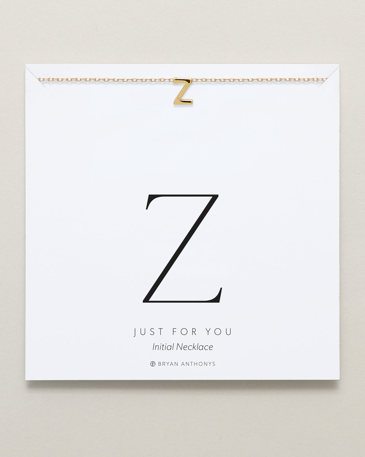 Just For You Initial Necklace — Z