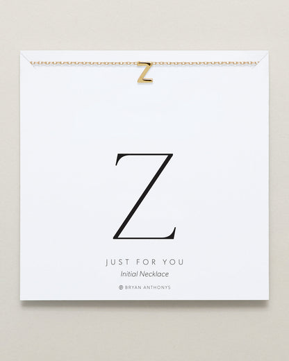 Just For You Initial Necklace — Z