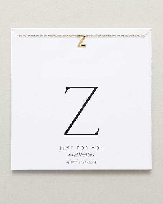 Just For You Initial Necklace — Z