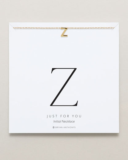 Just For You Initial Necklace — Z