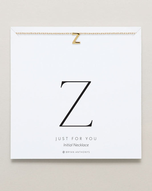 Just For You Initial Necklace — Z