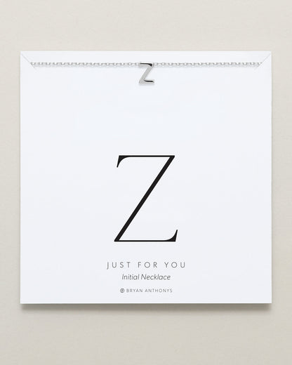 Just For You Initial Necklace — Z