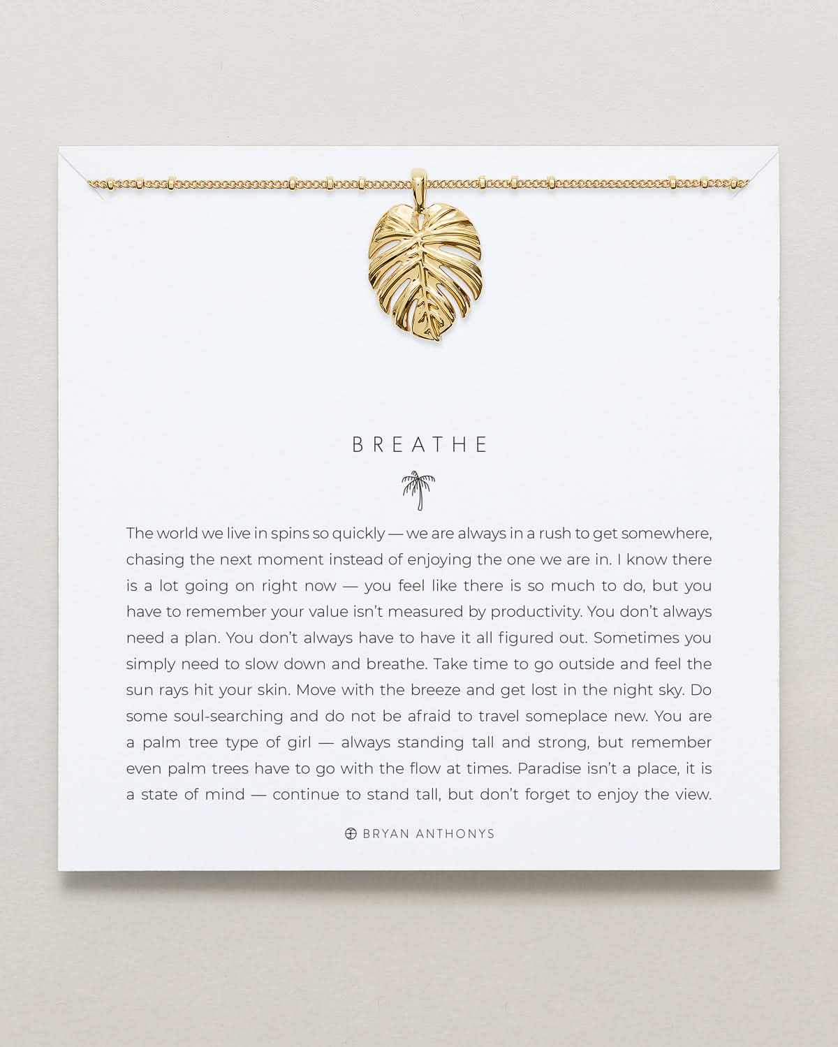 Breathe Pendant Necklace