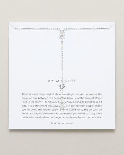 By My Side Pear Cut Lariat Necklace
