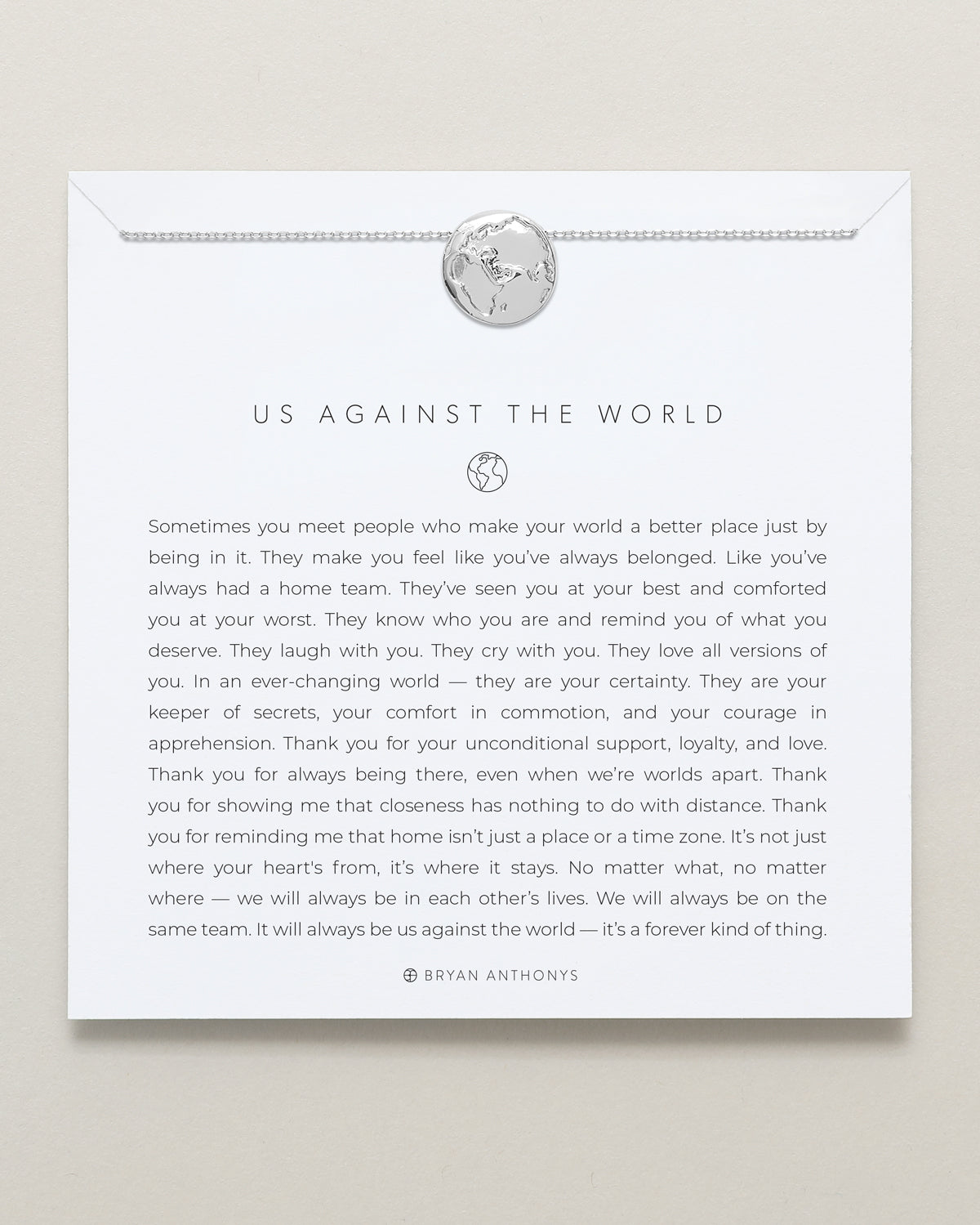 Us Against The World Icon Necklace