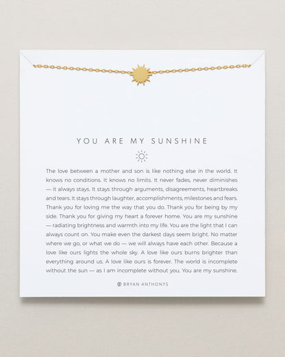 You Are My Sunshine Icon Necklace (Mother Son)