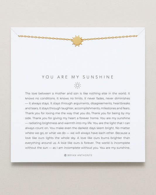 You Are My Sunshine Icon Necklace (Mother Son)