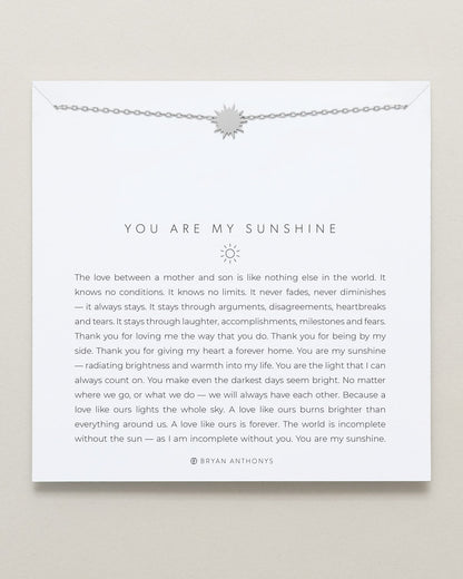You Are My Sunshine Icon Necklace (Mother Son)