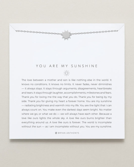 You Are My Sunshine Icon Necklace (Mother Son)
