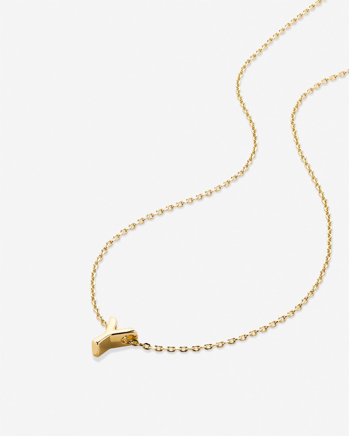 Just For You Initial Necklace — Y
