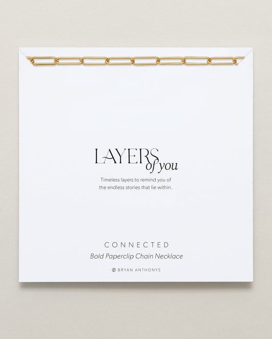 Connected Bold Paperclip Chain Necklace