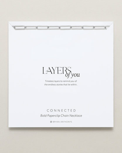 Connected Bold Paperclip Chain Necklace