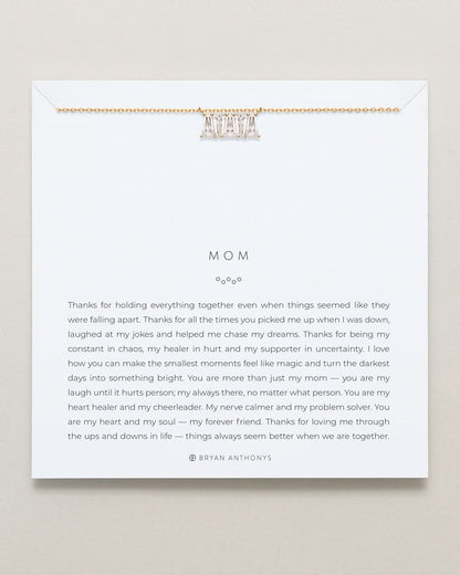 Mom Baguette Dainty Necklace