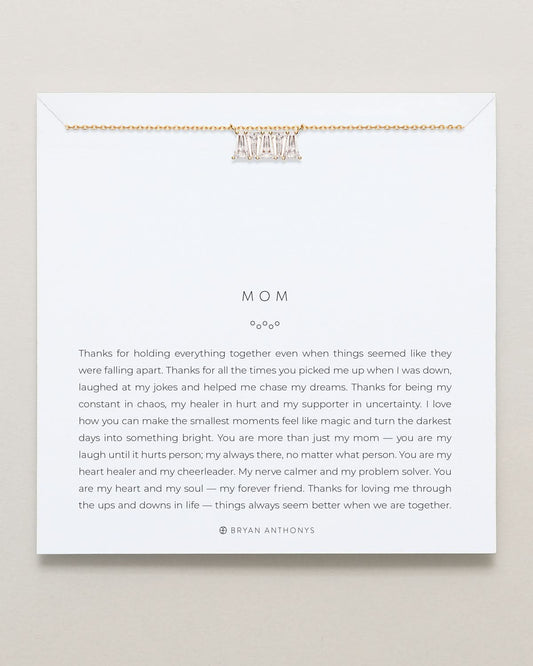 Mom Baguette Dainty Necklace