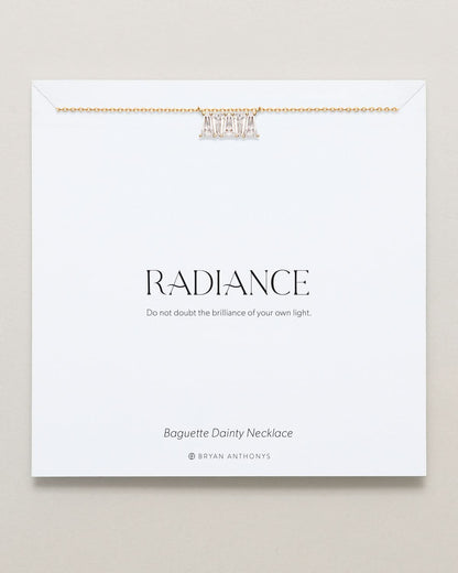 Radiance Baguette Dainty Necklace