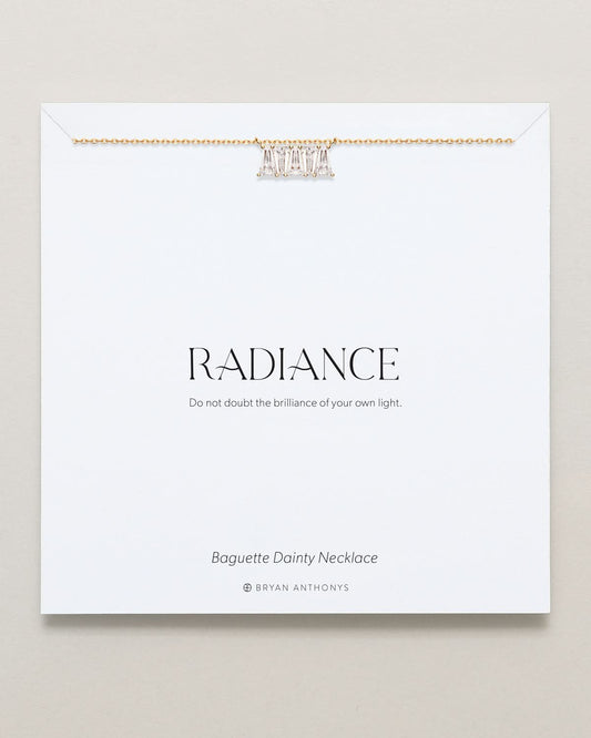 Radiance Baguette Dainty Necklace