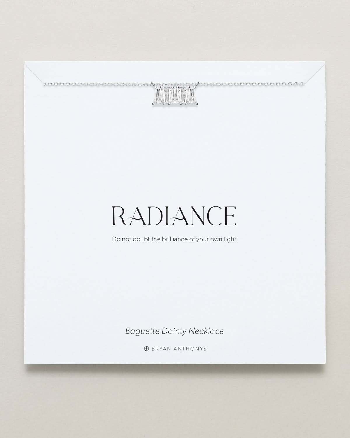 Radiance Baguette Dainty Necklace