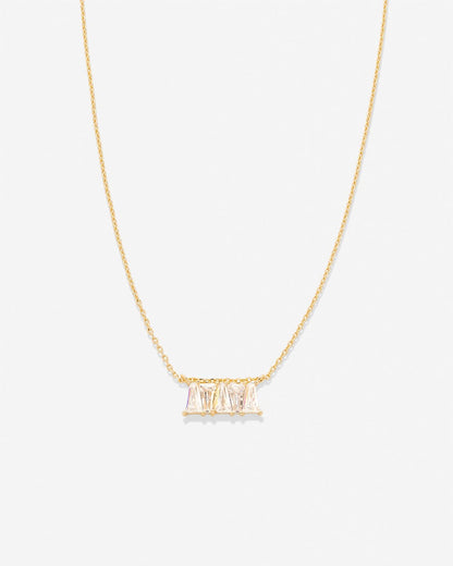 Beautifully Broken Baguette Dainty Necklace