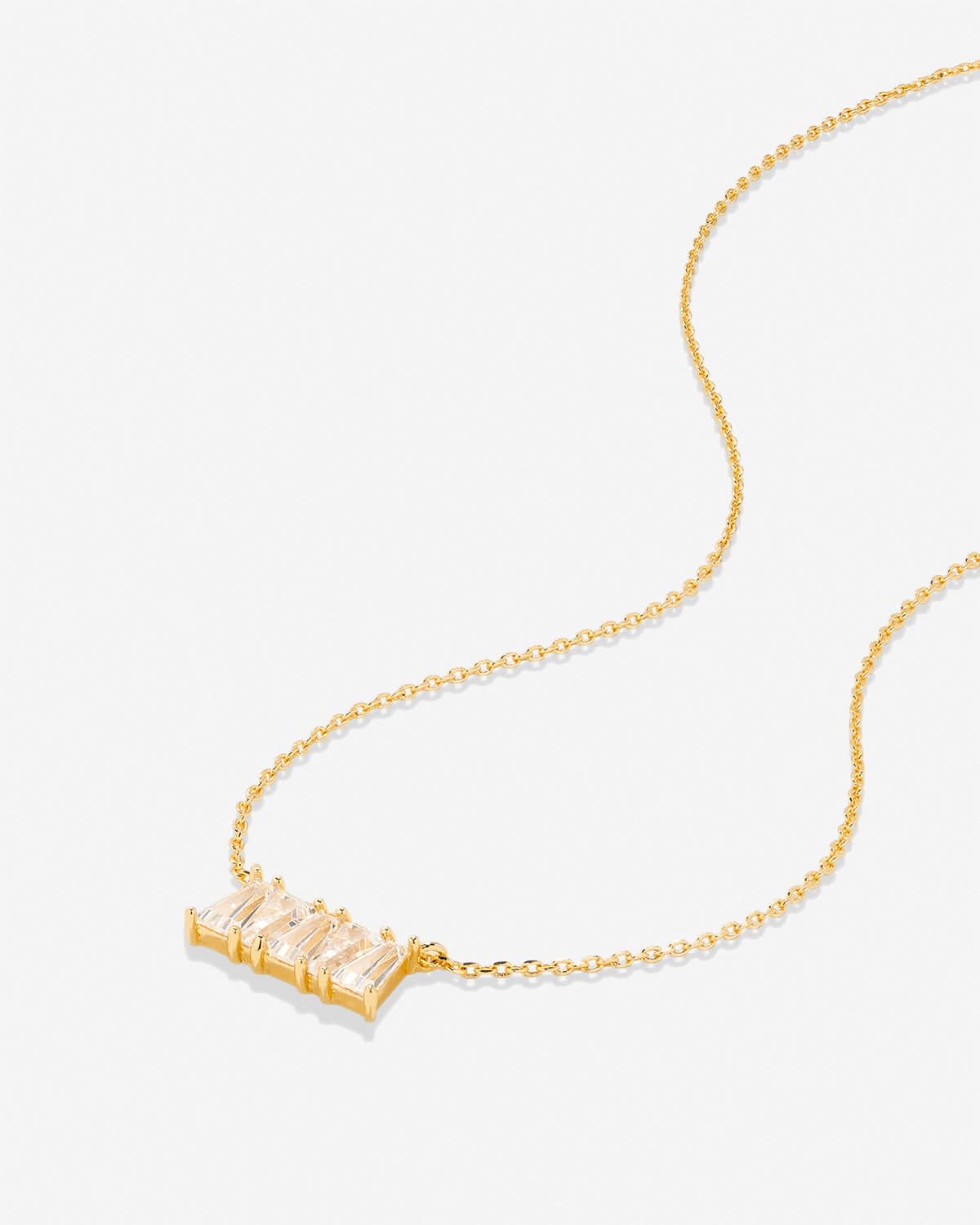 Beautifully Broken Baguette Dainty Necklace