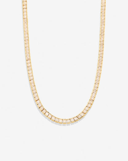 Mom Baguette Tennis Necklace