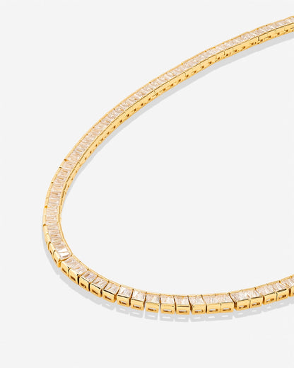 Mom Baguette Tennis Necklace