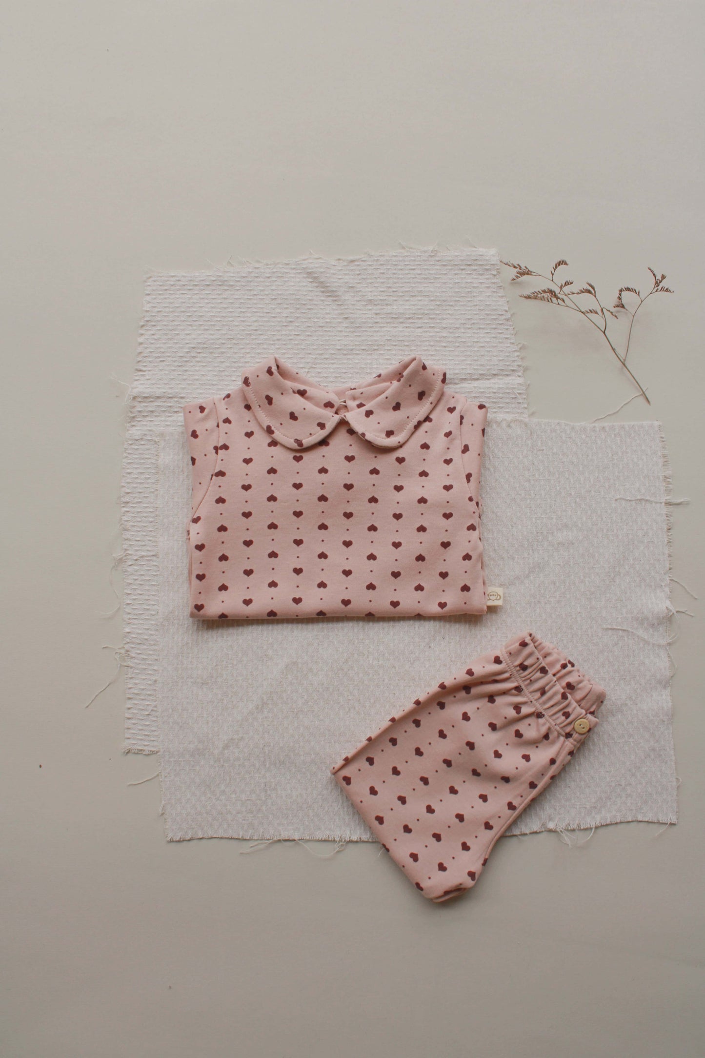 Pink Heart Collar 2 Piece Set