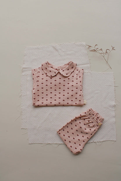 Pink Heart Collar 2 Piece Set