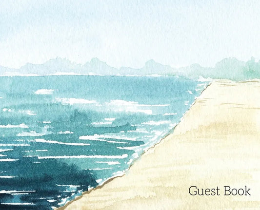 Beach Landscape Guest Book to sign - Hardcover