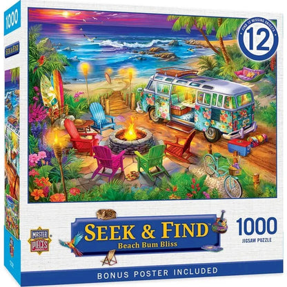 Seek & Find - Beach Bum Bliss 1000 Piece Jigsaw Puzzle | Masterpieces