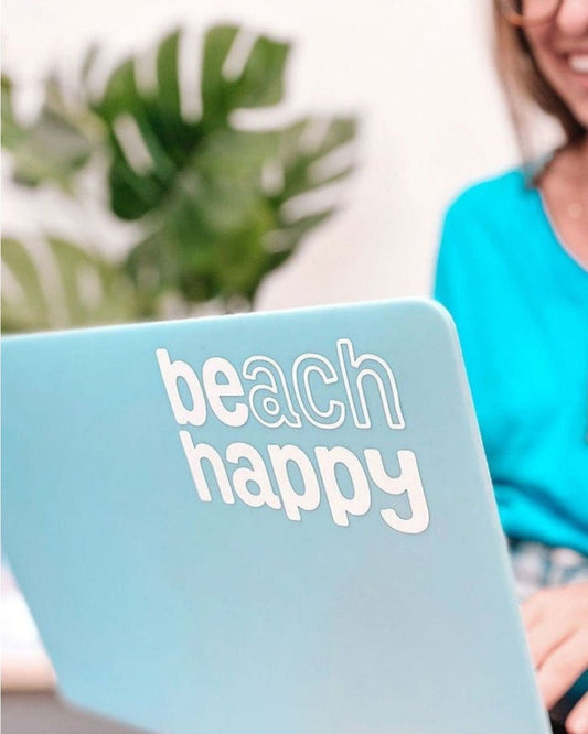 Beach Happy Vinyl Sticker