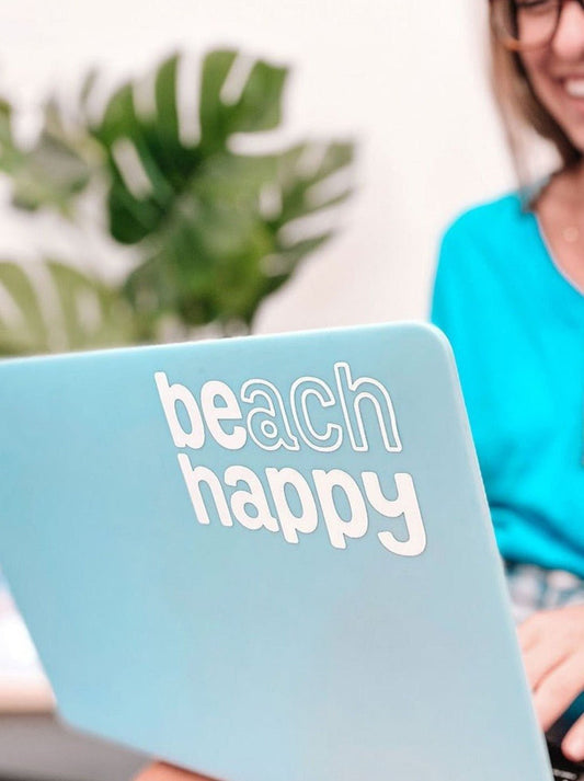 Beach Happy Vinyl Sticker