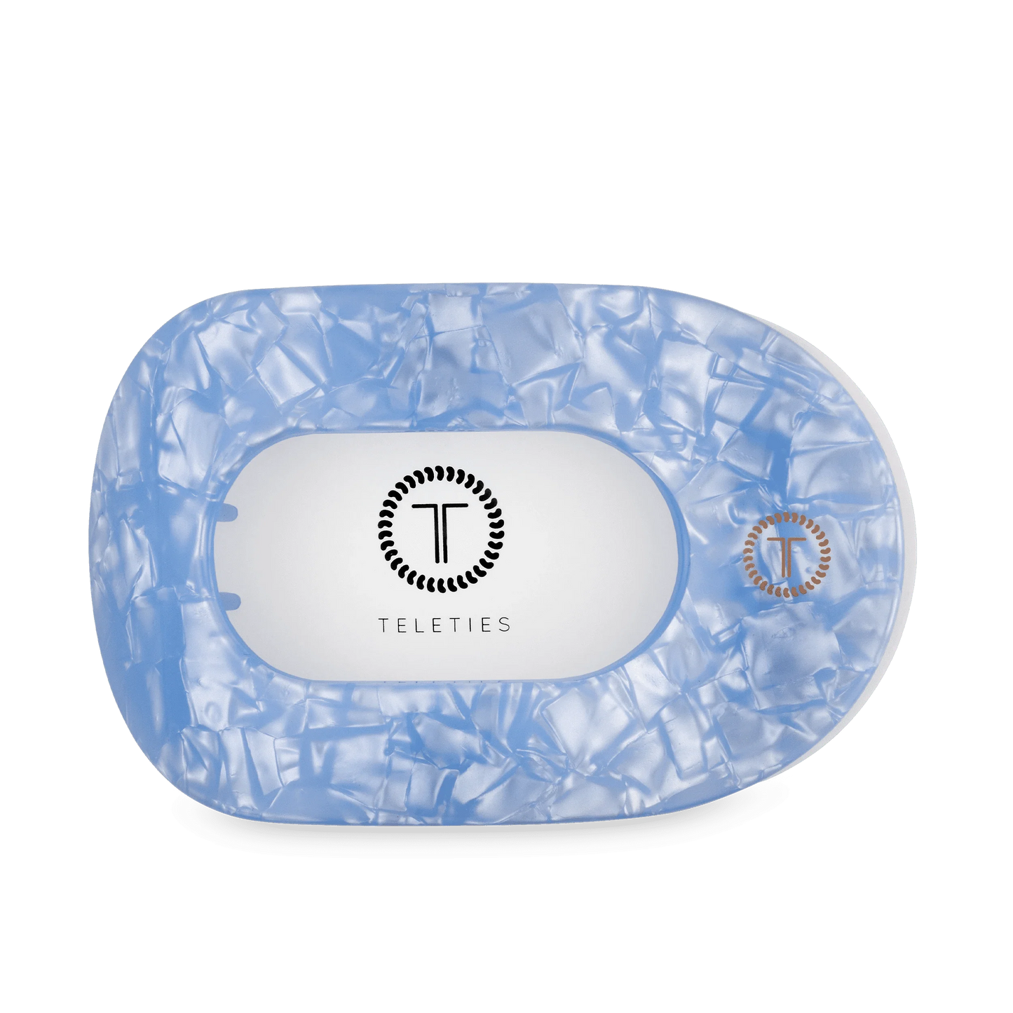 Blue Lagoon Large Flat Round Hair Clip