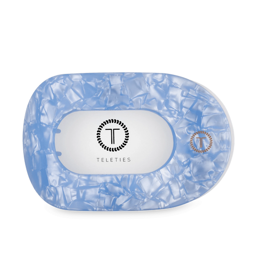Blue Lagoon Large Flat Round Hair Clip