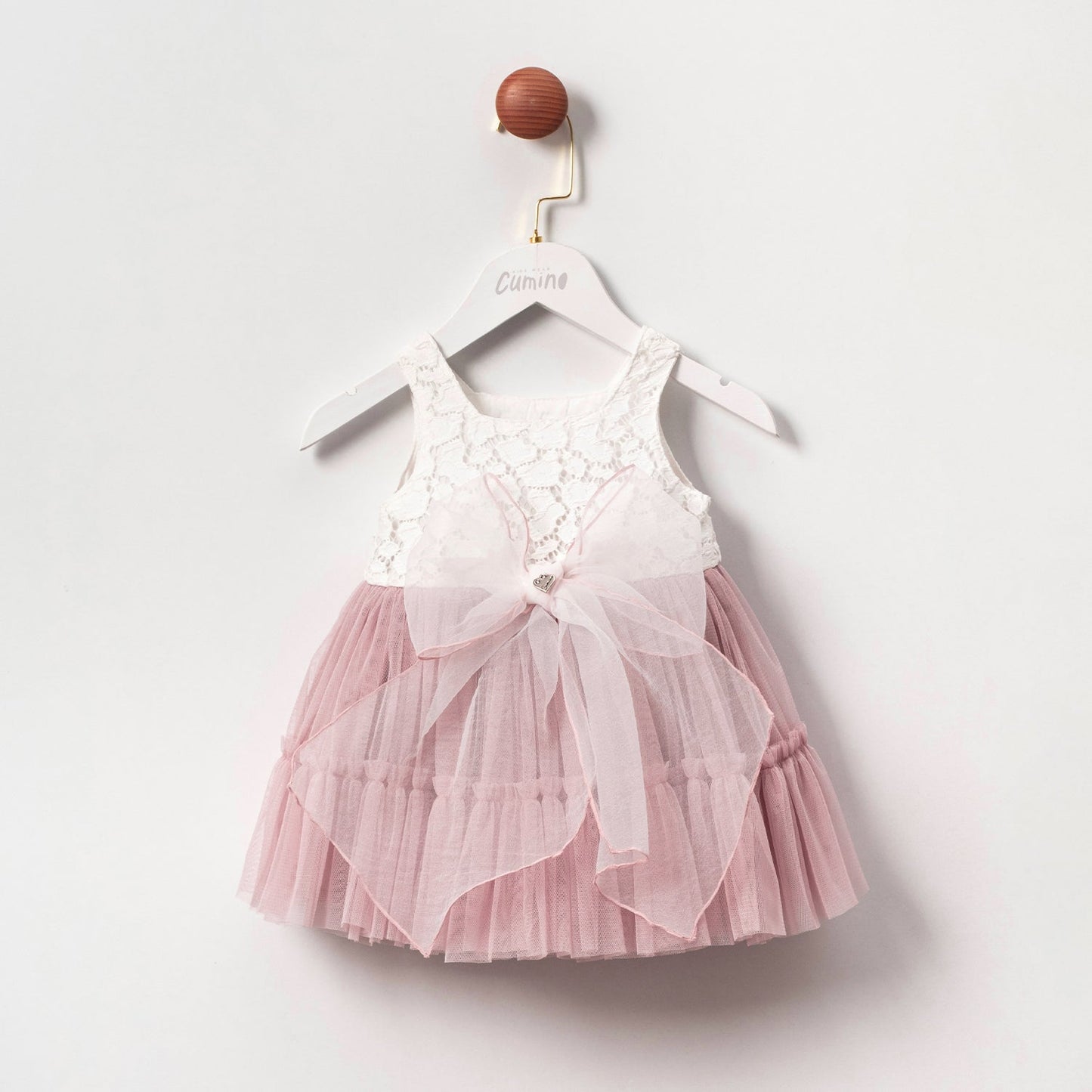 Blush Lace & Tulle Baby Dress