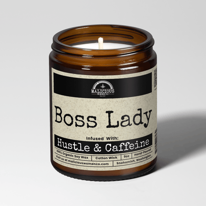 Boss Lady | 9oz Funny Gift Candle | Malicious Women Co.