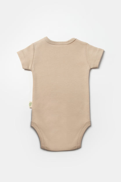 Organic Brown Giraffe Bodysuit