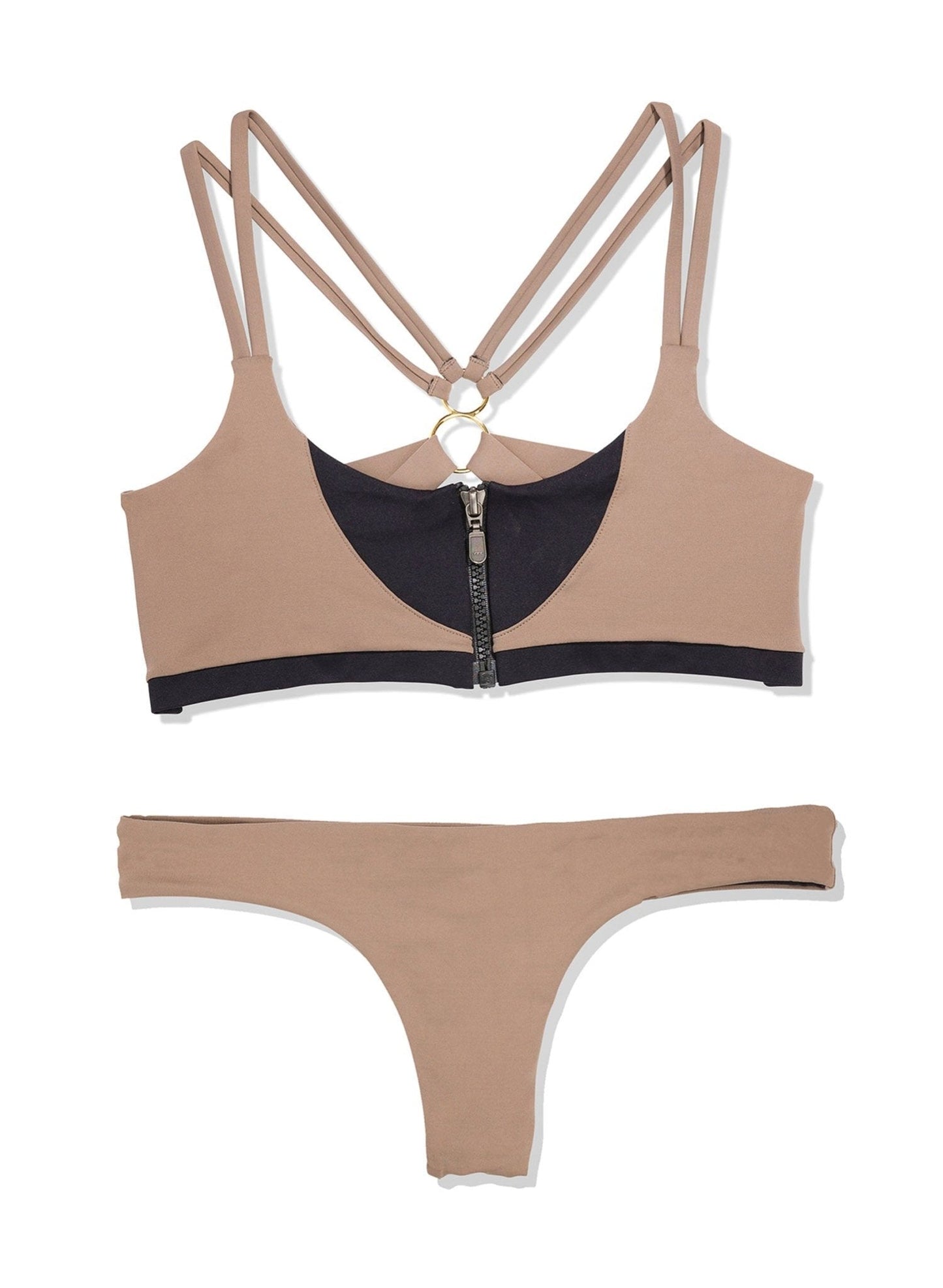 Reversible Semi-Brazilian Bottom - Byron | Sand Castle / Black