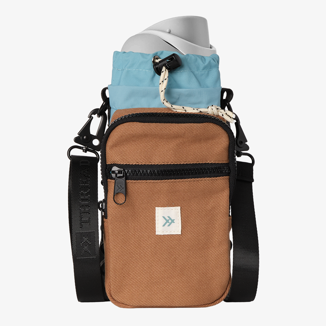 Color Block Canvas - Water Bottle Sling Bag